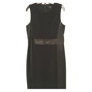 NWT! Size 10 Tahari Black Leather Dress